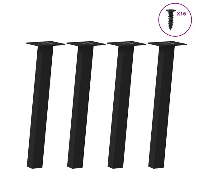 Sonata H Крака за масичка за кафе 4 бр черни 30 см стомана