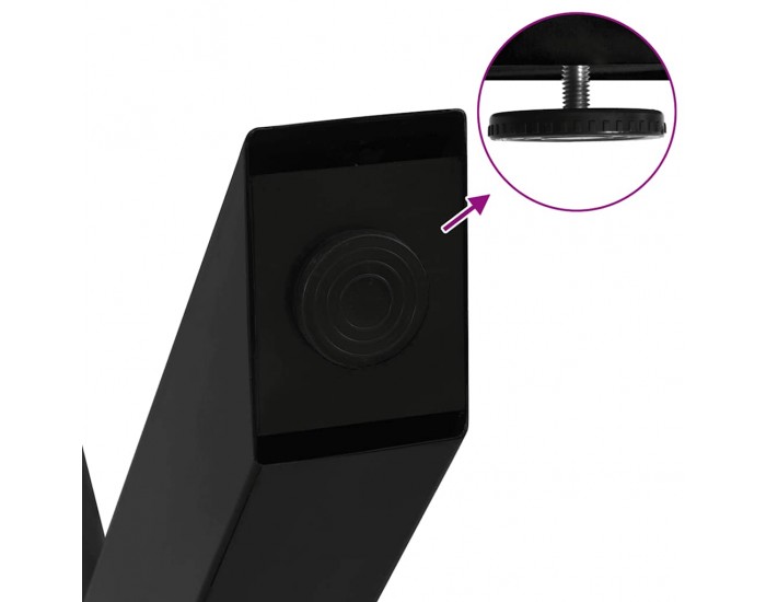 Sonata H Крака за трапезна маса с X-образна 2 бр 80x(72-73) см стомана