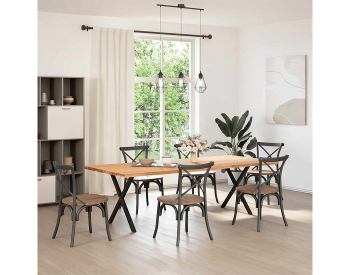 Sonata H Крака за трапезна маса с X-образна 2 бр 80x(72-73) см стомана