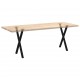 Sonata H Крака за маса за хранене с форма на X 2 бр. черни 50x(72-73) cm