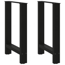 Sonata H Крака за трапезна маса черни 2 бр. 60x(72-73) cm стомана - Части за Маси