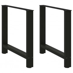 Sonata H Крака за трапезна маса черни 2 бр. 80x(72-73) cm стомана - Части за Маси