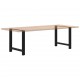 Sonata H Крака за трапезна маса черни 2 бр. 80x(72-73) cm стомана