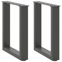 Sonata H Крака за холна маса U-образна 2бр антрацит 28x(42-43)см стомана - Части за Маси