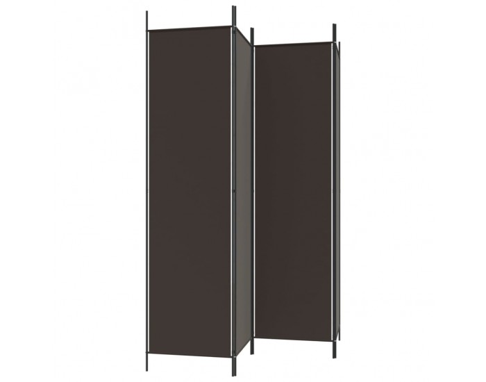 Sonata H Параван за стая, 4 панела, кафяв, 200x200 см, плат