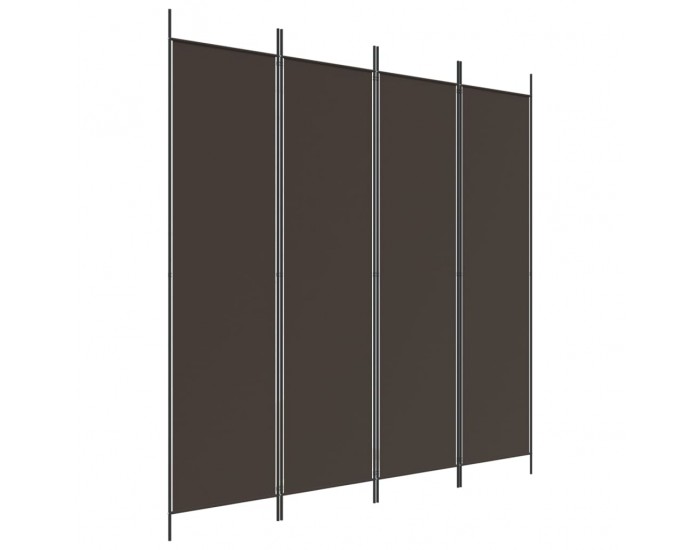 Sonata H Параван за стая, 4 панела, кафяв, 200x200 см, плат