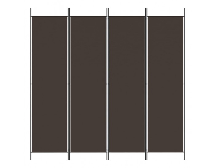 Sonata H Параван за стая, 4 панела, кафяв, 200x200 см, плат