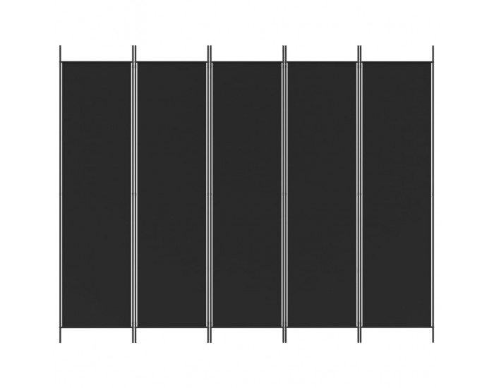 Sonata H Параван за стая, 5 панела, черен, 250x200 см, текстил Sonata H Параван за стая, 5 панела, черен, 250x200 см, текстил