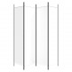 Sonata H Параван за стая, 4 панела, бял, 200x200 см, текстил