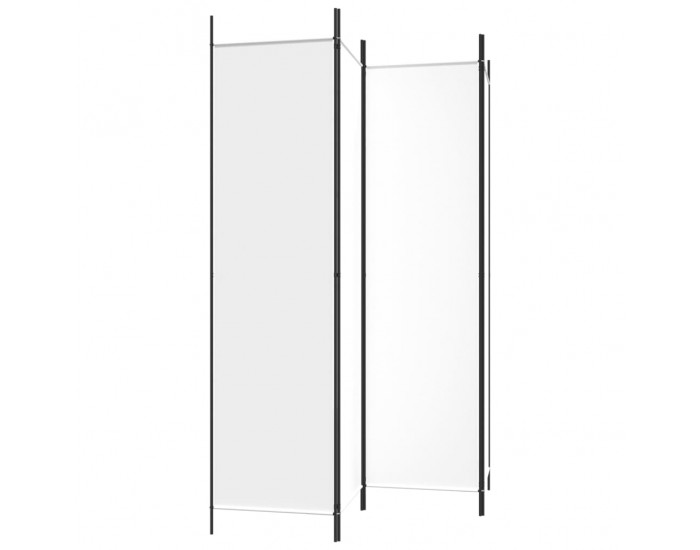 Sonata H Параван за стая, 4 панела, бял, 200x200 см, текстил