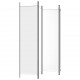 Sonata H Параван за стая, 4 панела, бял, 200x200 см, текстил
