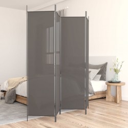 Sonata H Параван за стая, 4 панела, антрацит, 200x200 cм, текстил - Електроуреди и Аксесоари за Всекидневната