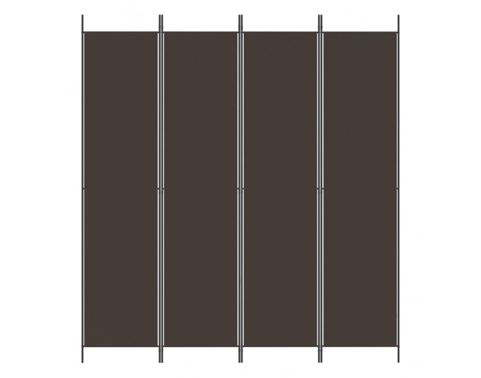 Sonata H Параван за стая, 4 панела, кафяв, 200x220 cм, плат