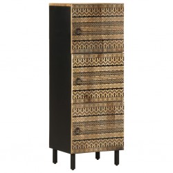 Sonata H Висок шкаф 40x33,5x110 см грубо мангово дърво масив - ТВ шкафове