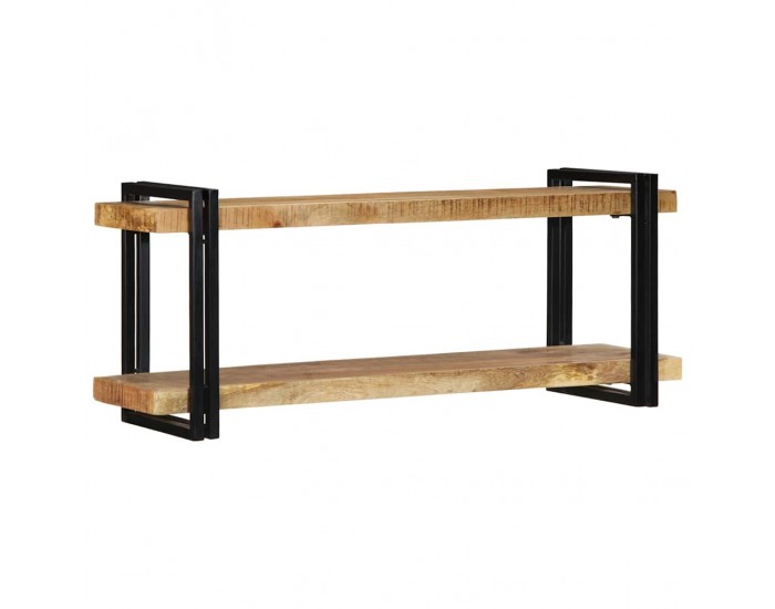 Sonata H Стенен рафт 110x33x45 cm Масивна груба дървесина Манго