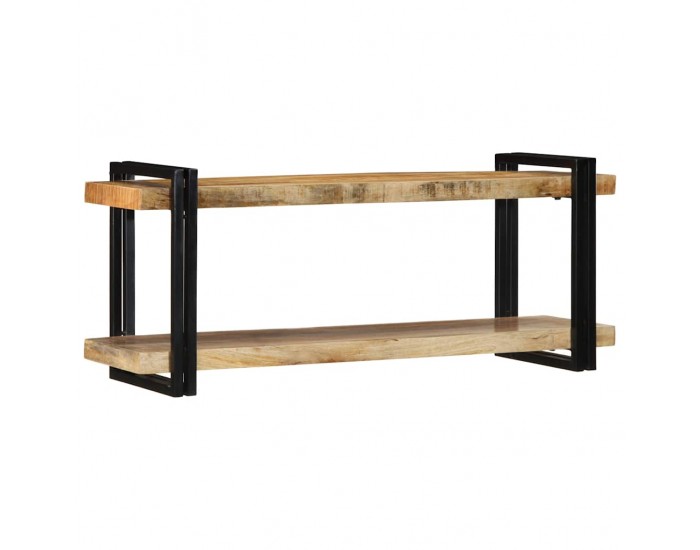 Sonata H Стенен рафт 110x33x45 cm Масивна груба дървесина Манго