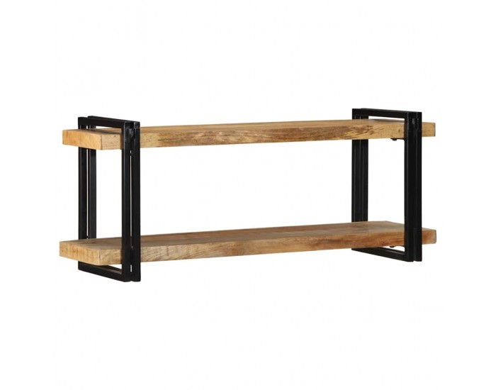Sonata H Стенен рафт 110x33x45 cm Масивна груба дървесина Манго