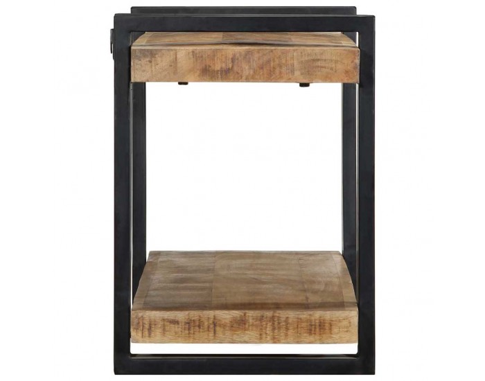 Sonata H Стенен рафт 90x33x45 cm Масивна груба дървесина Манго