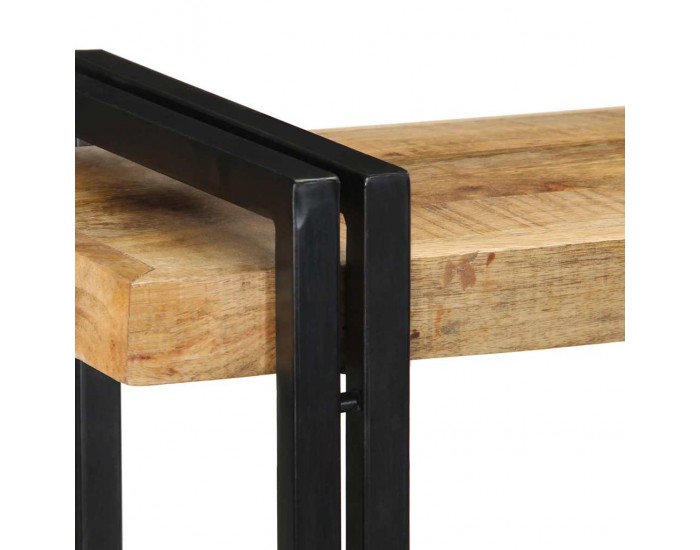 Sonata H Стенен рафт 90x33x45 cm Масивна груба дървесина Манго