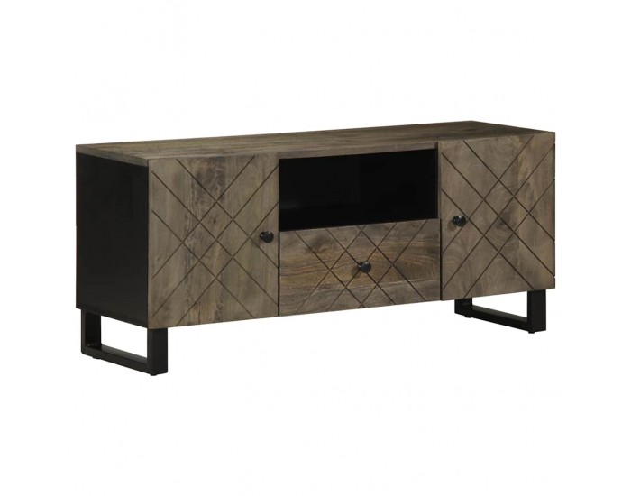 Sonata H ТВ шкаф, черен, 105x33x46 см, масивно мангово дърво