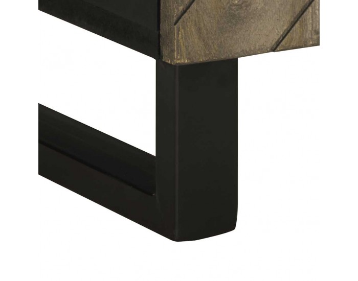 Sonata H ТВ шкаф, черен, 105x33x46 см, масивно мангово дърво