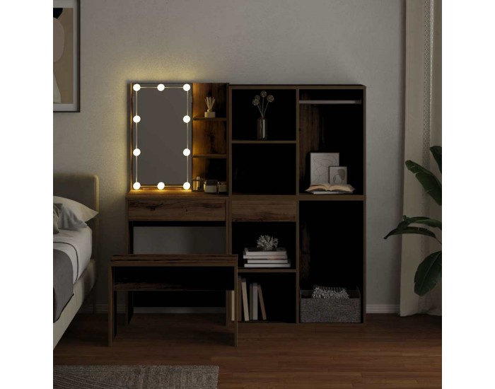 Sonata H Комплект тоалетка с LED Artisan Oak Engineered Wood