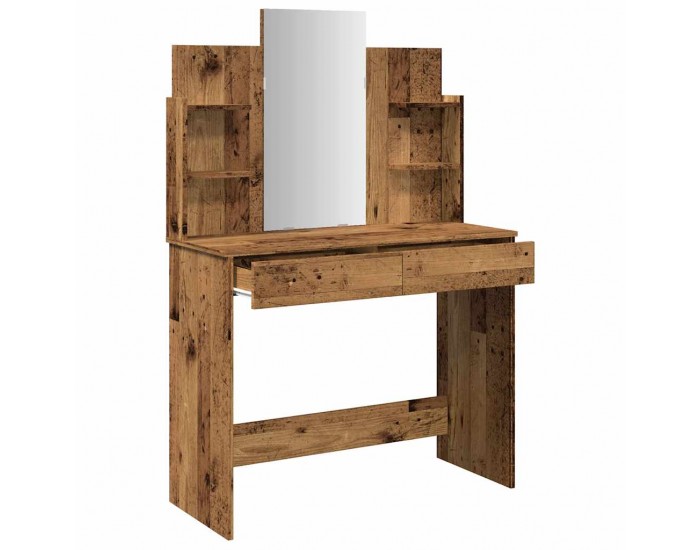 Sonata H Тоалетка с огледало от старо дърво 96x39x142 cm