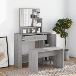 Sonata H Комплект тоалетка,сив сонома, 86,5x35x136 см - Тоалетки и Огледала