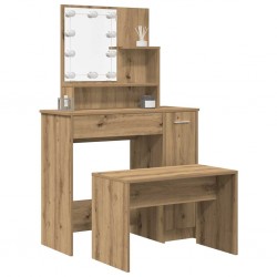 Sonata H Комплект тоалетка с LED Artisan Oak Engineered Wood - Тоалетки и Огледала