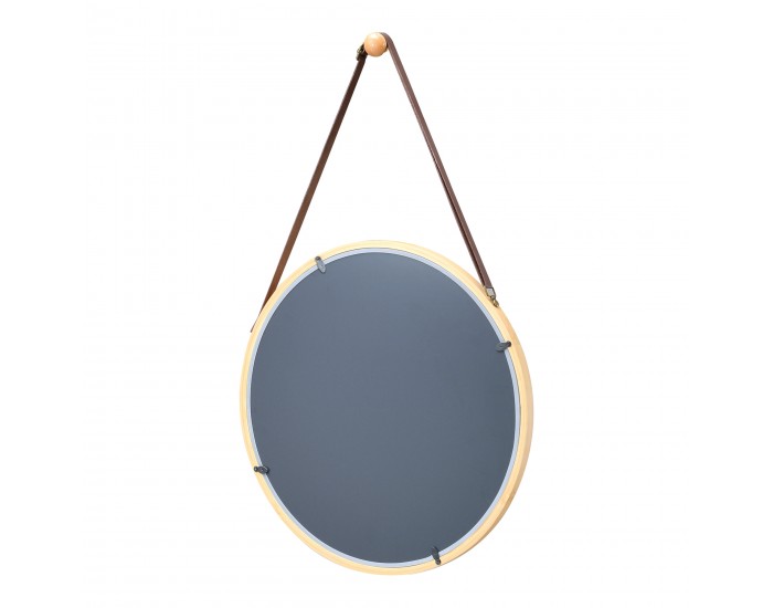 Бамбуково стенно огледало Bykle кръгло 38 см []