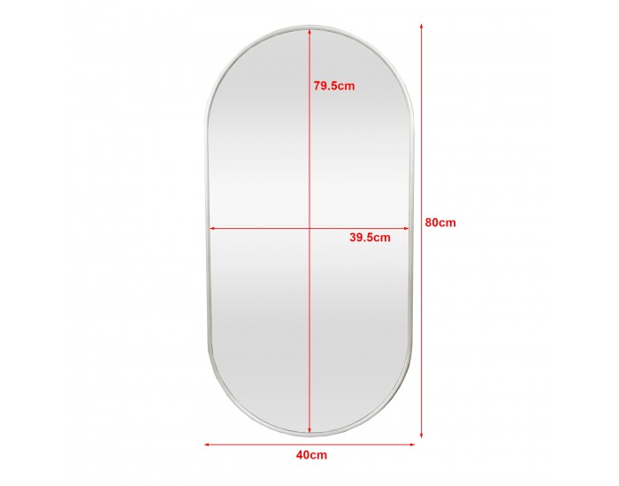 Стенно огледало Picciano 40x80см шампанско сребро []