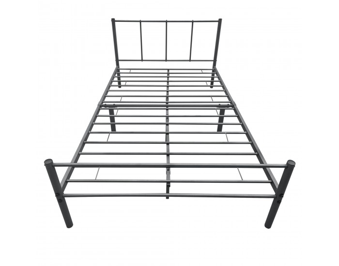 Метално легло Лаос 140х200 см тъмно сиво