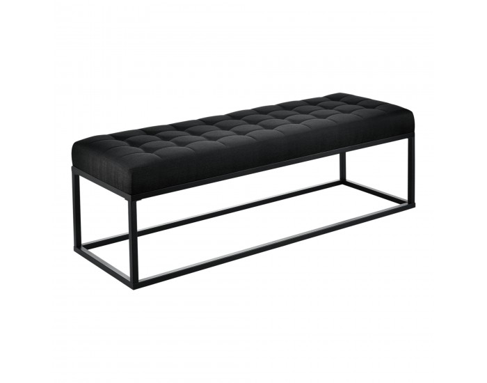 Тапицирана пейка Salta метал 120x40x38 см черен []