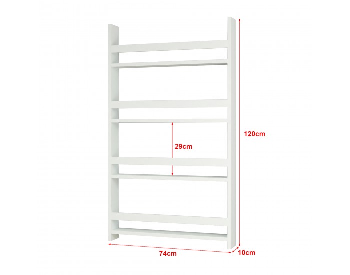 Детски рафт Sotenäs 120x74x10cm бял []