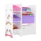 Детска етажерка Vimianzo мотив еднорог бяло / лилаво / розово []