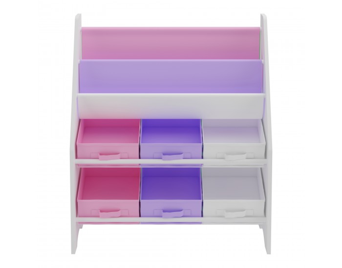 Детска етажерка Ponteceso мотив еднорог бяло/лилаво/розово []