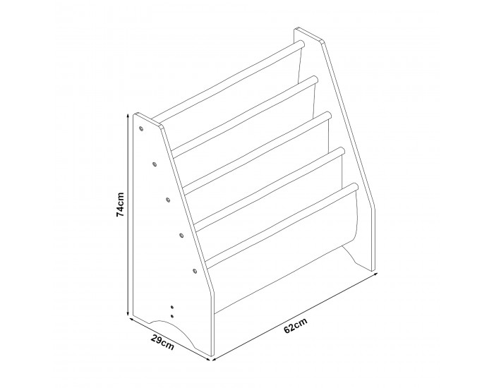 Детска етажерка Fisterra мотив еднорог бяло / розово / лилаво []