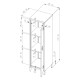 Единично шкафче Kurikka 137x38x38 см черно []