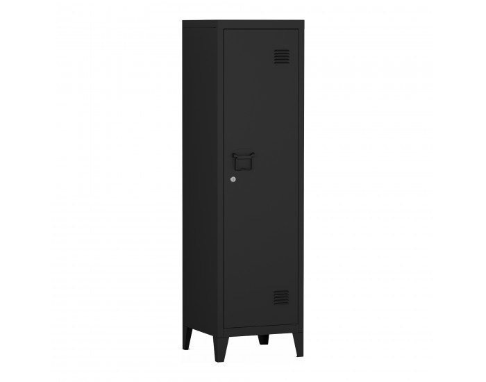 Единично шкафче Kurikka 137x38x38 см черно []