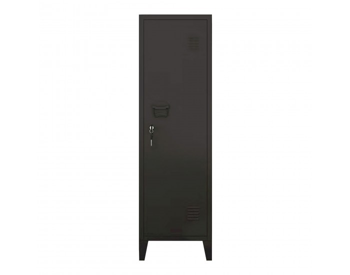 Единично шкафче Kurikka 137x38x38 см черно []