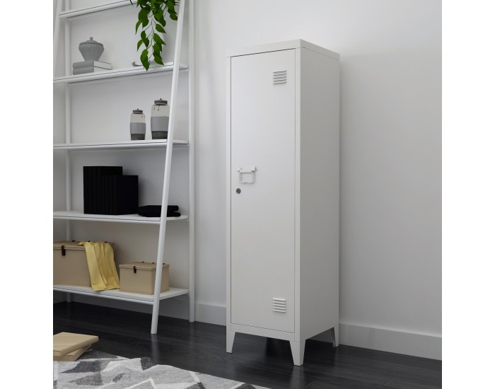 Единично шкафче Kurikka 137x38x38 см бяло []