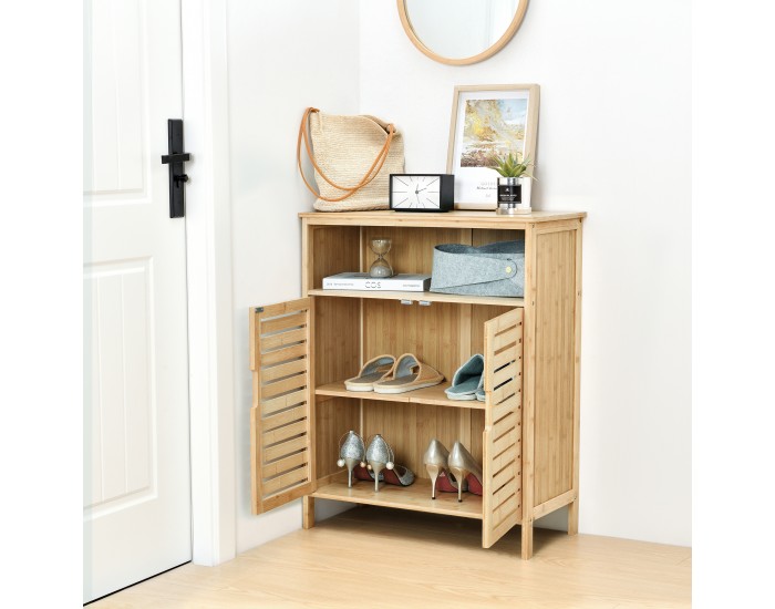 Бамбуков шкаф за баня Eslöv 81x65,5x31 см []