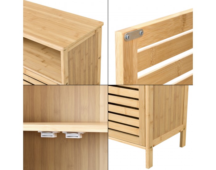 Бамбуков шкаф за баня Eslöv 81x65,5x31 см []