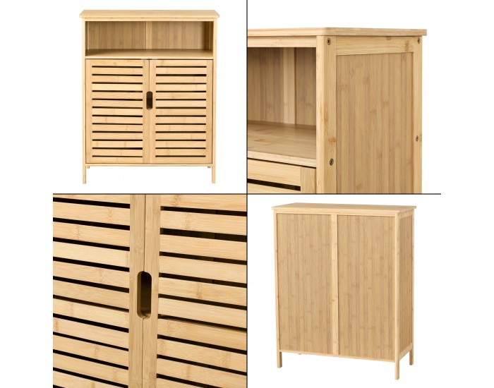 Бамбуков шкаф за баня Eslöv 81x65,5x31 см []