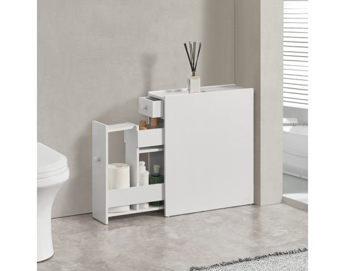 Шкаф за баня Kihniö 58x16x48см бял []