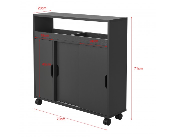 Шкаф за баня Lumijoki 71x70x20см тъмносив []