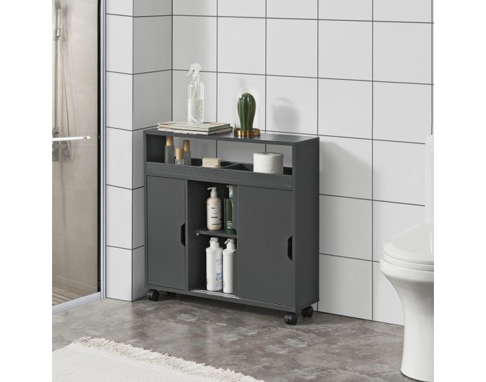 Шкаф за баня Lumijoki 71x70x20см тъмносив []