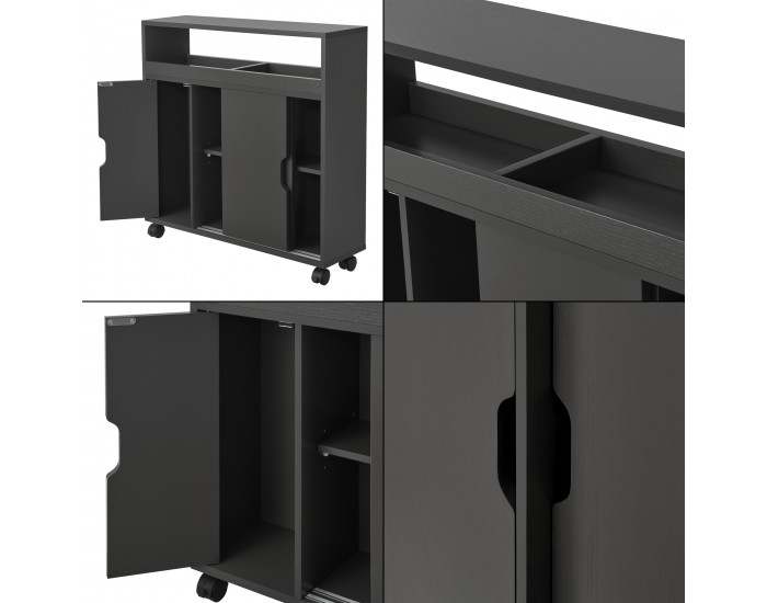 Шкаф за баня Lumijoki 71x70x20см тъмносив []