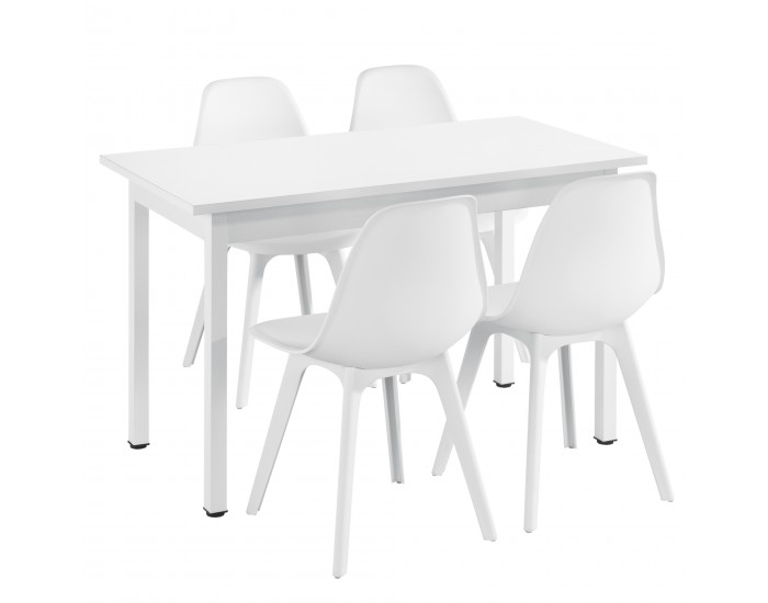 Трапезна група Horten с 4 стола бяла []