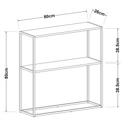 Конзолна маса Strömstad 80x80x26cm черна, мат [] - Мебели от метал